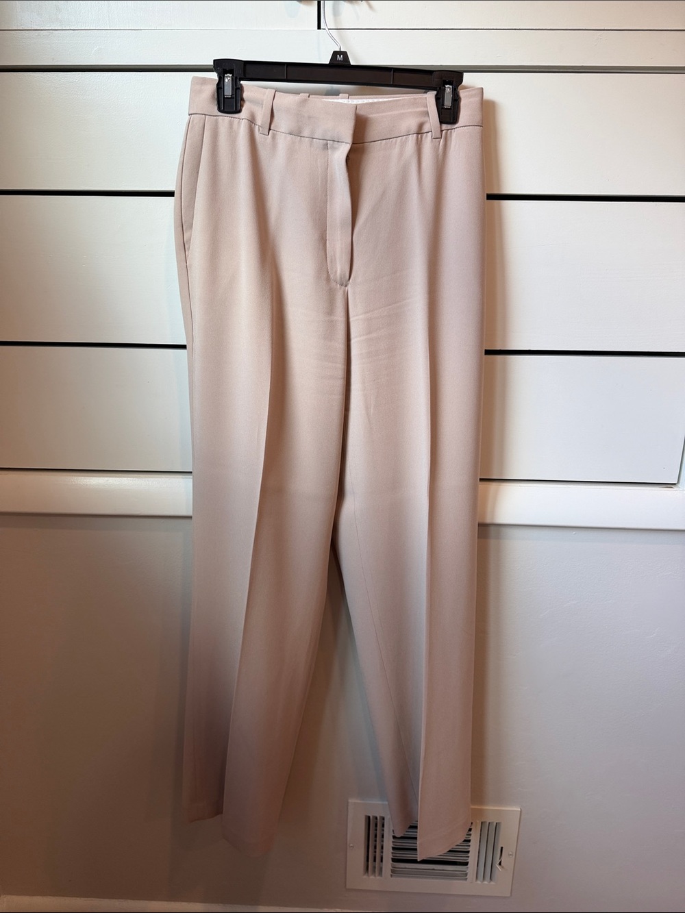 Aritzia Tailored Cream Straight-Leg Trousers